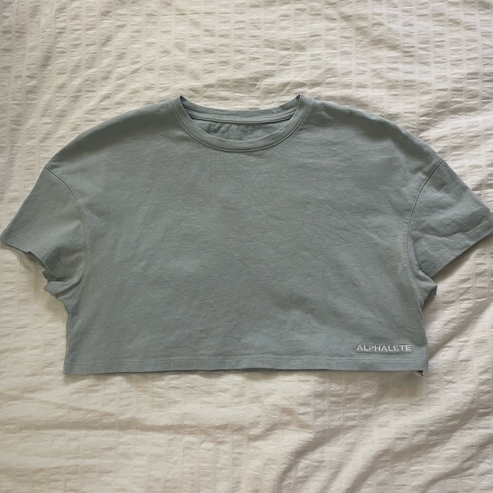 Alphalete Blue Cotton Crop Top